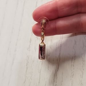 Touchstone Crystal by Swarovski earrings. Gold tone